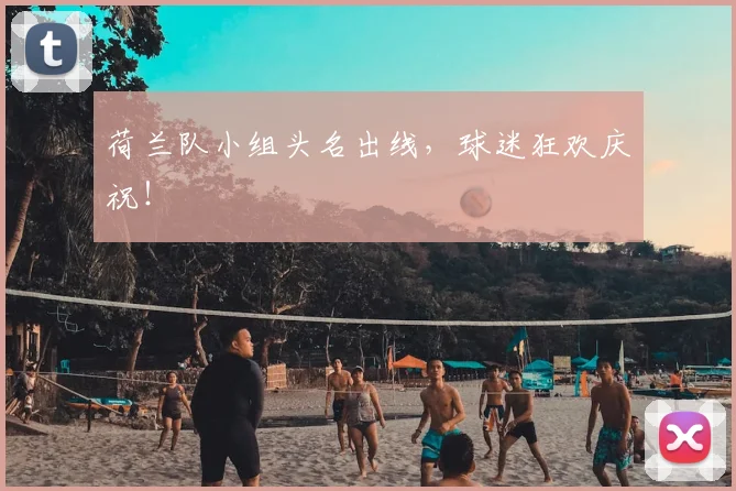 荷兰队小组头名出线,球迷狂欢庆祝!